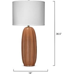Beckham 36.5 Inch 150.00 Watt Tan Table Lamp Portable Light -Furnitur Jamie Young 1beck tlca 2
