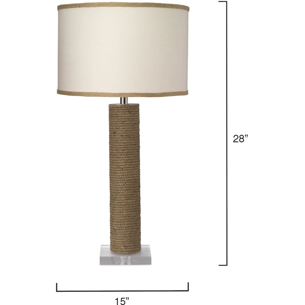 Cylinder Rope 28 Inch 150.00 Watt Jute Table Lamp Portable Light 3 Cylinder Rope 28 Inch 150.00 Watt Jute Table Lamp Portable Light - Image 3