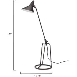 Franco Tri-Pod 33 Inch 60.00 Watt Oil Rubbed Bronze Table Lamp Portable Light -Furnitur Jamie Young 1fran tlob 5
