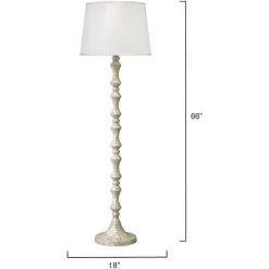 Ornate Pillar 66 Inch 150.00 Watt MOP Floor Lamp Portable Light 6 Ornate Pillar 66 Inch 150.00 Watt MOP Floor Lamp Portable Light -Furnitur Jamie Young 1pill flmop 5