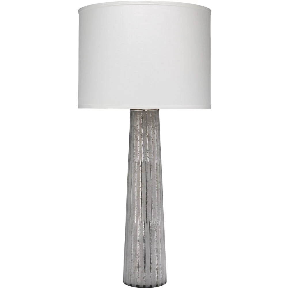 Striped Silver Pillar 38 Inch 150.00 Watt Clear Seeded Table Lamp Portable Light 1 Striped Silver Pillar 38 Inch 150.00 Watt Clear Seeded Table Lamp Portable Light