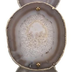 Trinity 25 Inch 40 Watt Pale Lavender Agate & Antique Brass Table Lamp Portable Light -Furnitur Jamie Young 1trin lglv 1