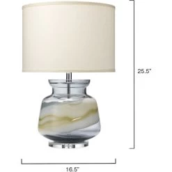 Ursula 26 Inch 150.00 Watt Blue Swirl Glass Table Lamp Portable Light -Furnitur Jamie Young 1ursu tlbl 5
