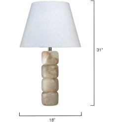 Veneto 31 Inch 100.00 Watt Brown Table Lamp Portable Light -Furnitur Jamie Young 1vene tlba 5