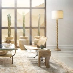 Alessa Cashew Leather And Black Sling Chair -Furnitur Jamie Young 20ales chca 6