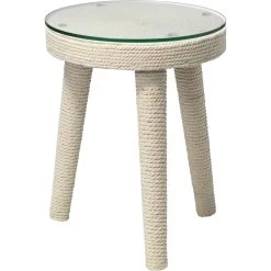 Anchor 20 X 16 Inch White Side Table