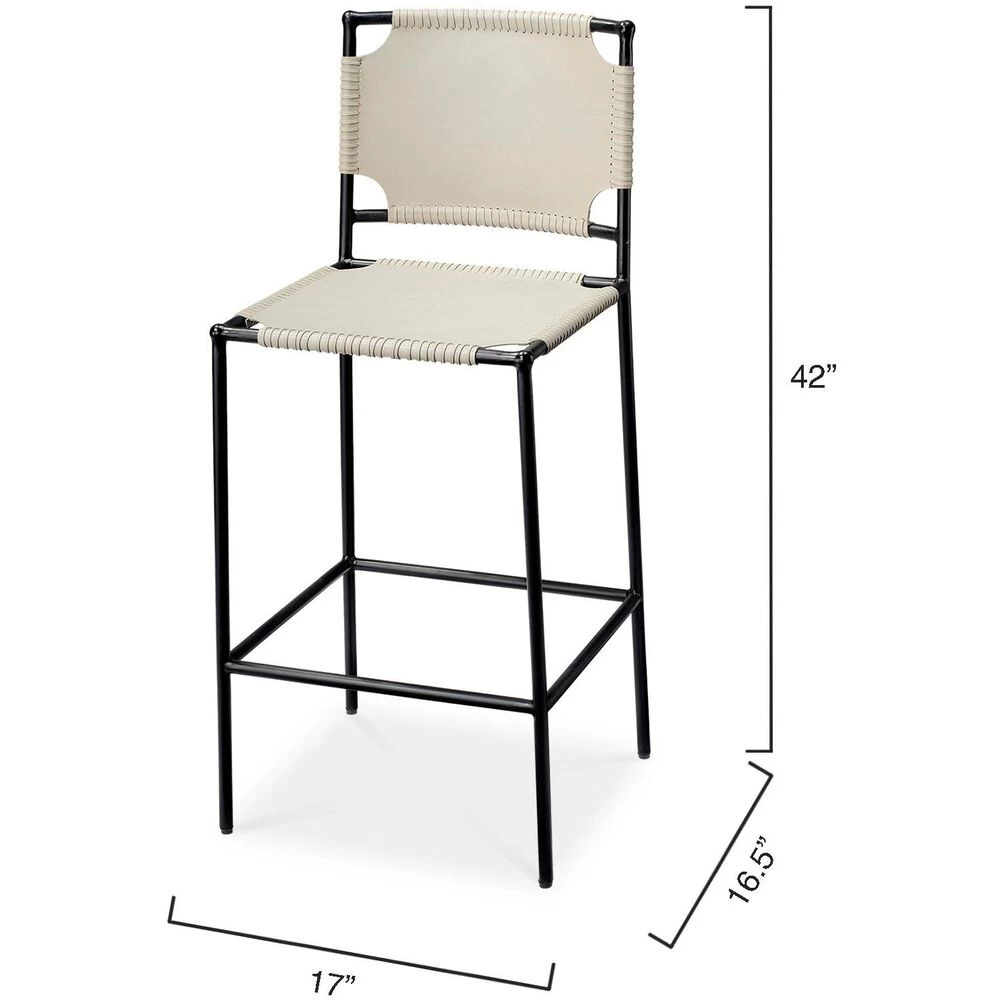 Asher 42 Inch Grey Bar Stool 3 Asher 42 Inch Grey Bar Stool - Image 3