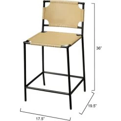 Asher 36 Inch Cashew Counter Stool -Furnitur Jamie Young 20ashe csca 2