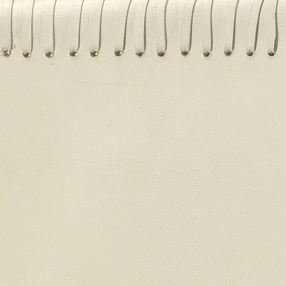 Asher Off White Leather & Black Forged Iron Dining Chair 4 Asher Off White Leather & Black Forged Iron Dining Chair - Image 4