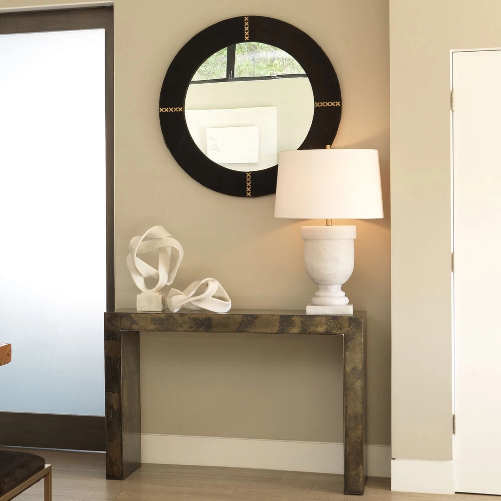 Charlemagne 48 X 15 Inch Acid Washed Metal Console Table 8 Charlemagne 48 X 15 Inch Acid Washed Metal Console Table - Image 8