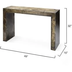 Charlemagne 48 X 15 Inch Acid Washed Metal Console Table 13 Charlemagne 48 X 15 Inch Acid Washed Metal Console Table -Furnitur Jamie Young 20char coaw 5