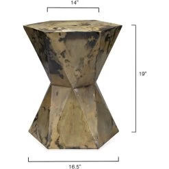 Crown 19 X 17 Inch Acid Washed Metal Side Table 11 Crown 19 X 17 Inch Acid Washed Metal Side Table -Furnitur Jamie Young 20crow smaw 2