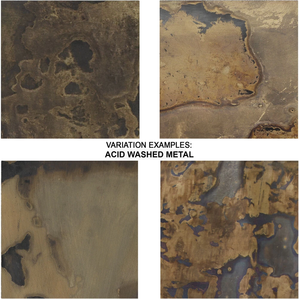 Crown 19 X 17 Inch Acid Washed Metal Side Table 5 Crown 19 X 17 Inch Acid Washed Metal Side Table - Image 5