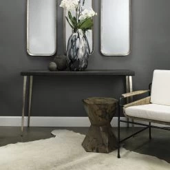 Crown 19 X 17 Inch Acid Washed Metal Side Table 15 Crown 19 X 17 Inch Acid Washed Metal Side Table -Furnitur Jamie Young 20crow smaw 6