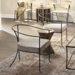 Crown 19 X 17 Inch Acid Washed Metal Side Table 17 Crown 19 X 17 Inch Acid Washed Metal Side Table -Furnitur Jamie Young 20crow smaw 8