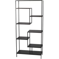 Element 80 X 36 X 16 Inch Black Iron Etagere