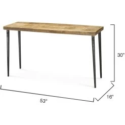 Farmhouse 53 X 16 Inch Natural Wood Console Table 9 Farmhouse 53 X 16 Inch Natural Wood Console Table -Furnitur Jamie Young 20farm cona 5