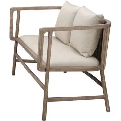 Grayson Off White Linen & Grey Washed Wood Settee 15 Grayson Off White Linen & Grey Washed Wood Settee -Furnitur Jamie Young 20gray sewna 5
