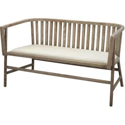 Grayson Off White Linen & Grey Washed Wood Settee 16 Grayson Off White Linen & Grey Washed Wood Settee -Furnitur Jamie Young 20gray sewna 6