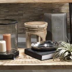 Mesa 17 X 13.5 Inch Natural Wood Wooden Stool -Furnitur Jamie Young 20mesa stwd 5