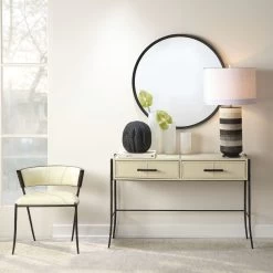 Nevado 50 Inch Off White And Black Console Table -Furnitur Jamie Young 20neva coow 6