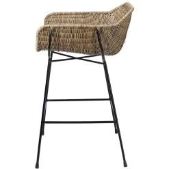 Nusa 33 Inch Natural Rattan & Black Steel Counter Stool 8 Nusa 33 Inch Natural Rattan & Black Steel Counter Stool -Furnitur Jamie Young 20nusa csna 2