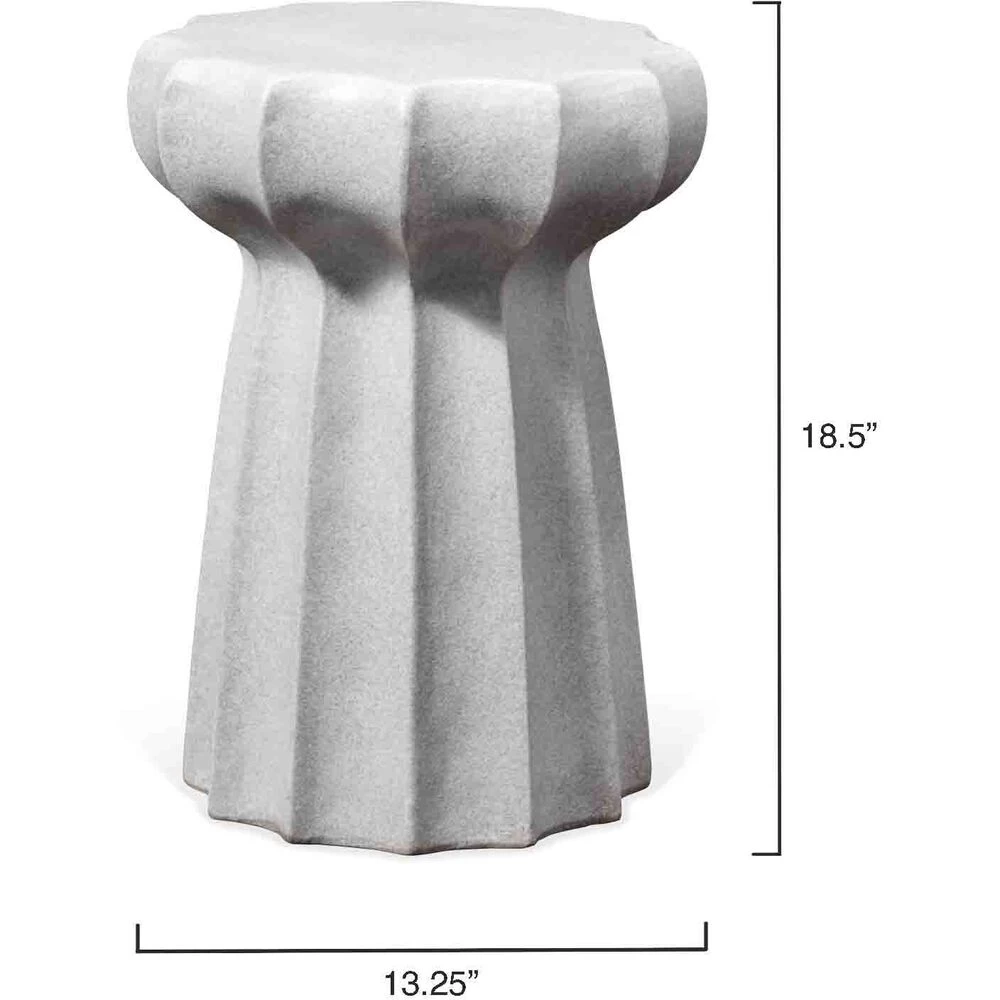 Oyster 19 X 13 Inch Grey Side Table 2 Oyster 19 X 13 Inch Grey Side Table - Image 2