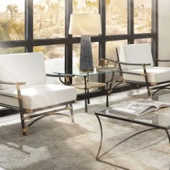 Renzo 25 X 20 Inch Black And Cashew Leather Side Table 11 Renzo 25 X 20 Inch Black And Cashew Leather Side Table -Furnitur Jamie Young 20renz stbkc 6