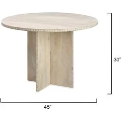 Sama White Patina Bistro Dining Table 6 Sama White Patina Bistro Dining Table -Furnitur Jamie Young 20sama bina 2