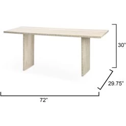 Sama 72 X 30 Inch White Patina Dining Table 8 Sama 72 X 30 Inch White Patina Dining Table -Furnitur Jamie Young 20sama dtna 2