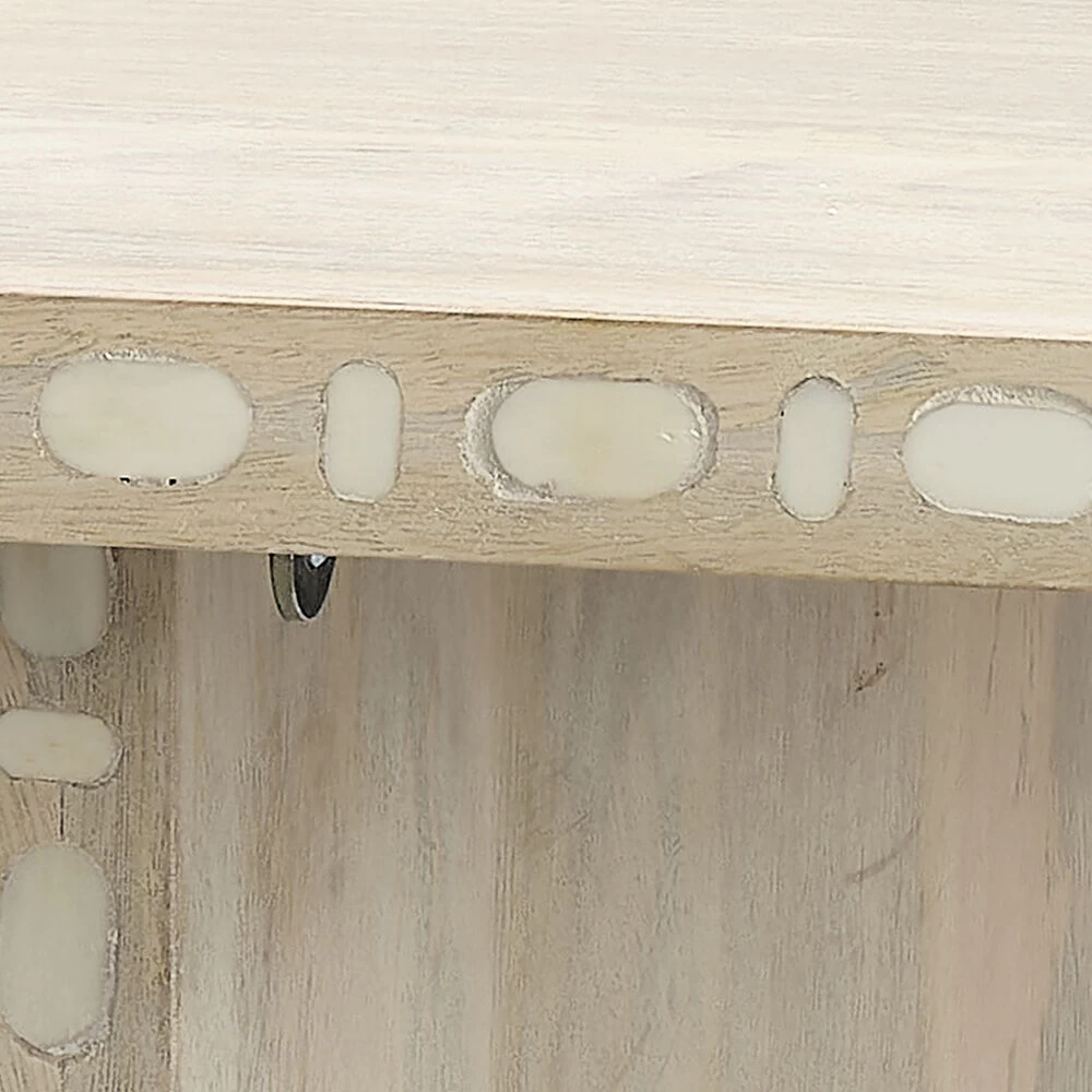 Sama 72 X 30 Inch White Patina Dining Table 4 Sama 72 X 30 Inch White Patina Dining Table - Image 4