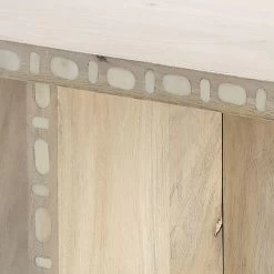 Sama 24 X 20 Inch White Patina Side Table -Furnitur Jamie Young 20sama stna 3