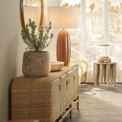 Santa Monica 72 X 18 Inch Natural Rattan Sideboard, Four-Door -Furnitur Jamie Young 20sant4 sbna 6