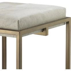 Shelby 30 Inch White Hide & Antique Brass Bar Stool -Furnitur Jamie Young 20shel bswh 1