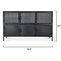 Vitrino 50 Inch Black 6 Door Console 13 Vitrino 50 Inch Black 6 Door Console -Furnitur Jamie Young 20vitr6 cobk 2