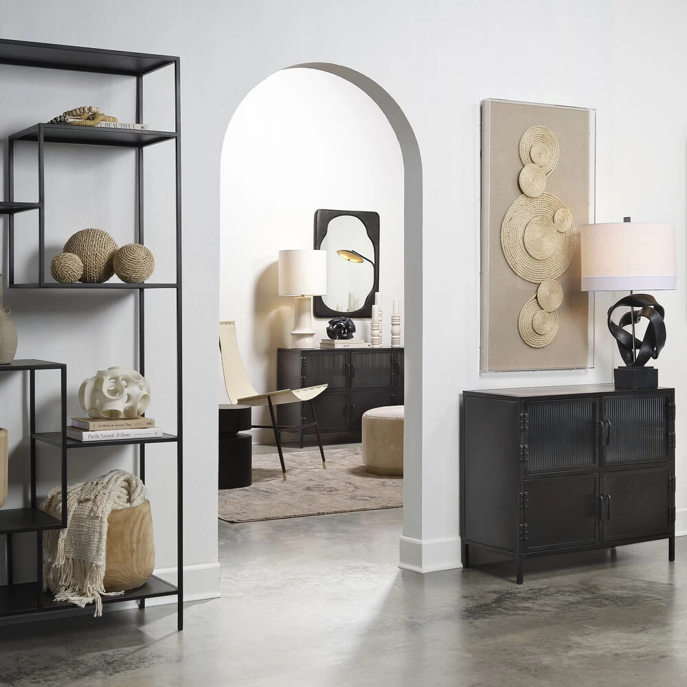 Vitrino 50 Inch Black 6 Door Console 7 Vitrino 50 Inch Black 6 Door Console - Image 7