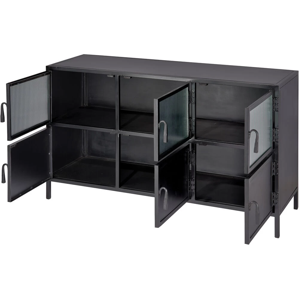 Vitrino 50 Inch Black 6 Door Console 8 Vitrino 50 Inch Black 6 Door Console - Image 8