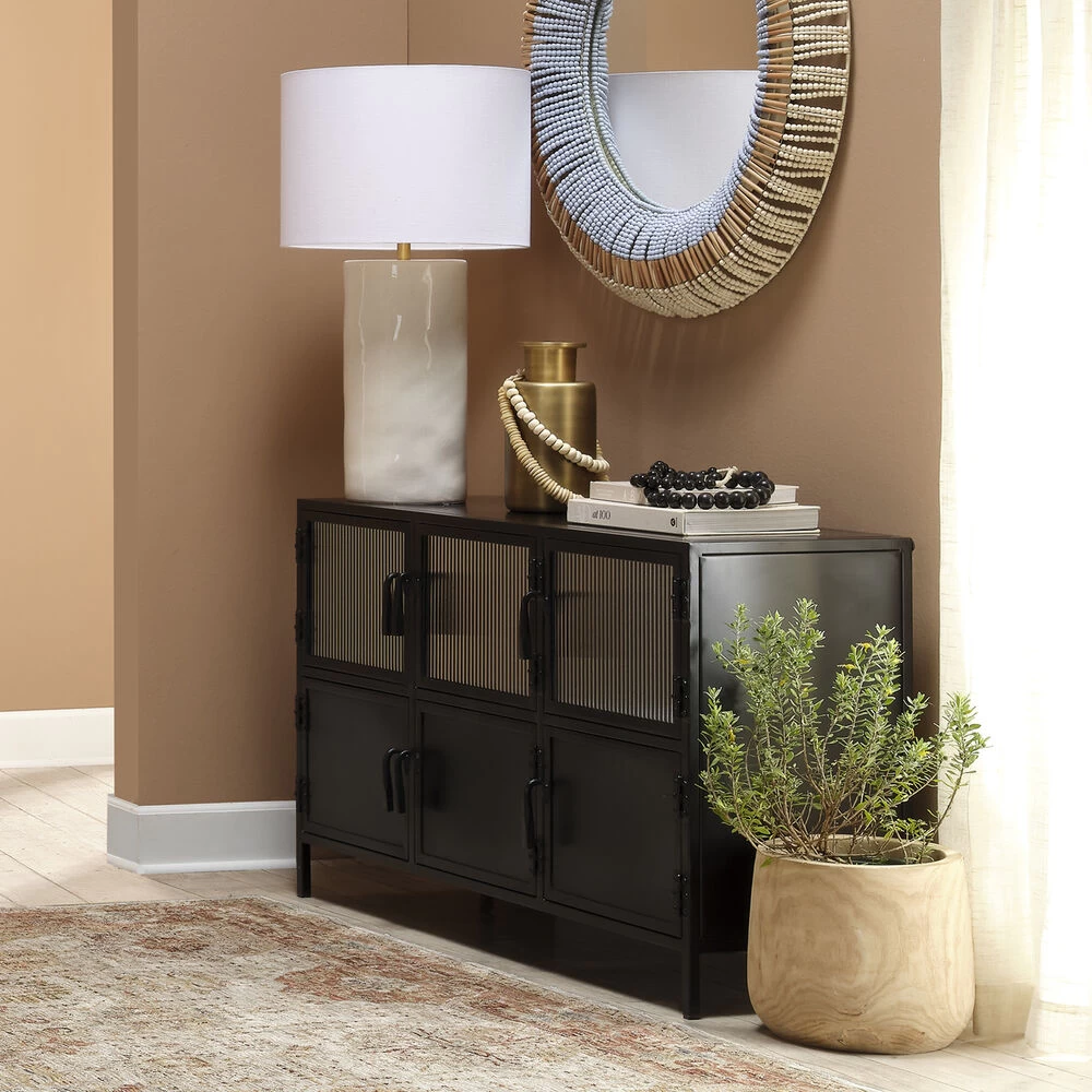 Vitrino 50 Inch Black 6 Door Console 10 Vitrino 50 Inch Black 6 Door Console - Image 10