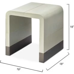 Waterfall 18 X 18 Inch Grey Side Table -Furnitur Jamie Young 20wate stdg 2