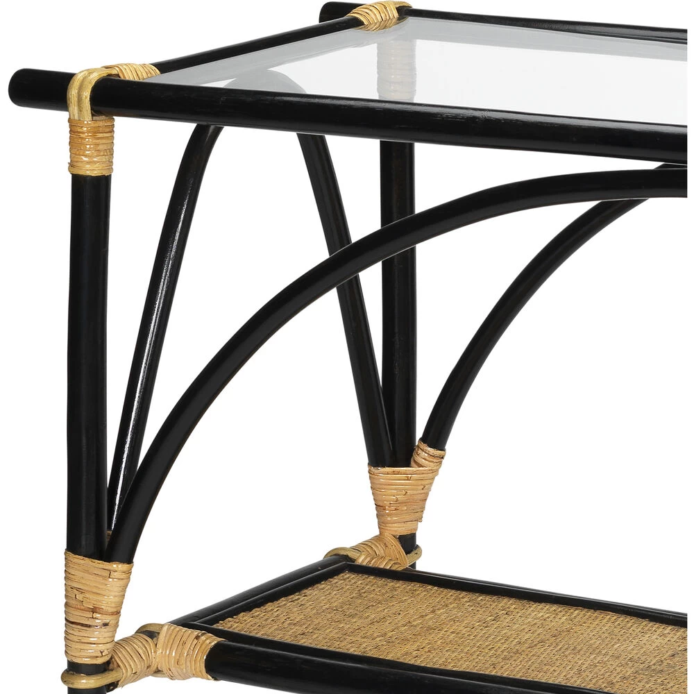 Xanadu 63 X 17 Inch Black & Cream Console 2 Xanadu 63 X 17 Inch Black & Cream Console - Image 2