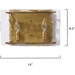 Glenn 2 Light 14 Inch Antique Brass Double Wall Sconce Wall Light 9 Glenn 2 Light 14 Inch Antique Brass Double Wall Sconce Wall Light -Furnitur Jamie Young 4glen dbab 2