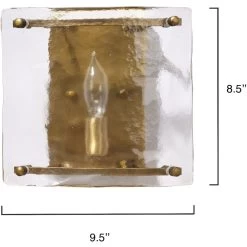 Glenn 1 Light 9.5 Inch Antique Brass Wall Sconce Wall Light -Furnitur Jamie Young 4glen ssab 2