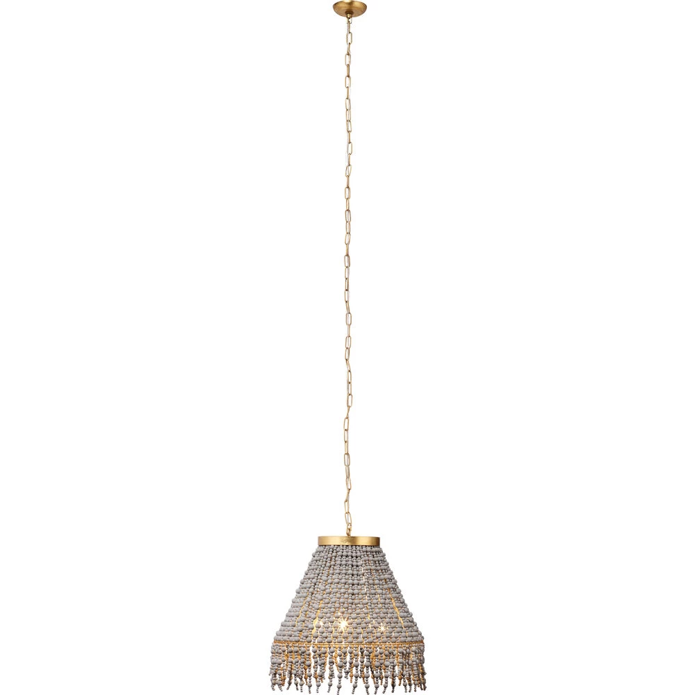 Angelou 3 Light 20 Inch Gold Beaded Chandelier Ceiling Light 5 Angelou 3 Light 20 Inch Gold Beaded Chandelier Ceiling Light - Image 5
