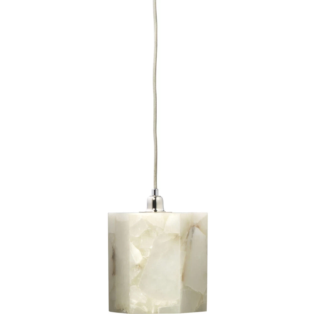 Borealis 1 Light 7 Inch Alabaster Pendant Ceiling Light, Hexagon 1 Borealis 1 Light 7 Inch Alabaster Pendant Ceiling Light, Hexagon