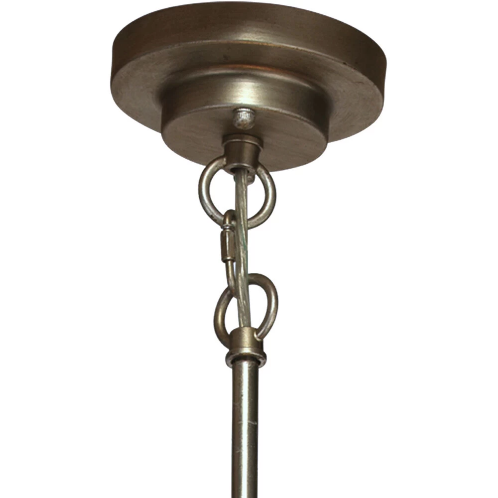 Calypso 4 Light 30 Inch Champagne Leaf W/ Gold Leaf Trim Three Tier Chandelier Ceiling Light 3 Calypso 4 Light 30 Inch Champagne Leaf W/ Gold Leaf Trim Three Tier Chandelier Ceiling Light - Image 3