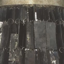 Capsize 5 Light 20 Inch Black Mother Of Pearl And Champagne Leaf Metal Chandelier Ceiling Light -Furnitur Jamie Young 5caps chbk 5