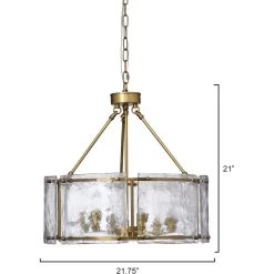Glenn 6 Light 21.75 Inch Antique Brass Chandelier Ceiling Light, Large 7 Glenn 6 Light 21.75 Inch Antique Brass Chandelier Ceiling Light, Large -Furnitur Jamie Young 5glen lgab 2