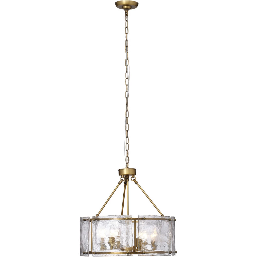 Glenn 6 Light 21.75 Inch Antique Brass Chandelier Ceiling Light, Large 5 Glenn 6 Light 21.75 Inch Antique Brass Chandelier Ceiling Light, Large - Image 5
