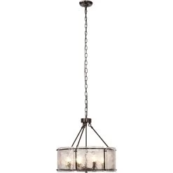 Glenn 6 Light 21.75 Inch Bronze And Oil Rubbed Bronze Chandelier Ceiling Light, Large -Furnitur Jamie Young 5glen lgob 5