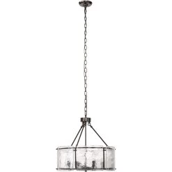 Glenn 6 Light 21.75 Inch Bronze And Oil Rubbed Bronze Chandelier Ceiling Light, Large -Furnitur Jamie Young 5glen lgob 6